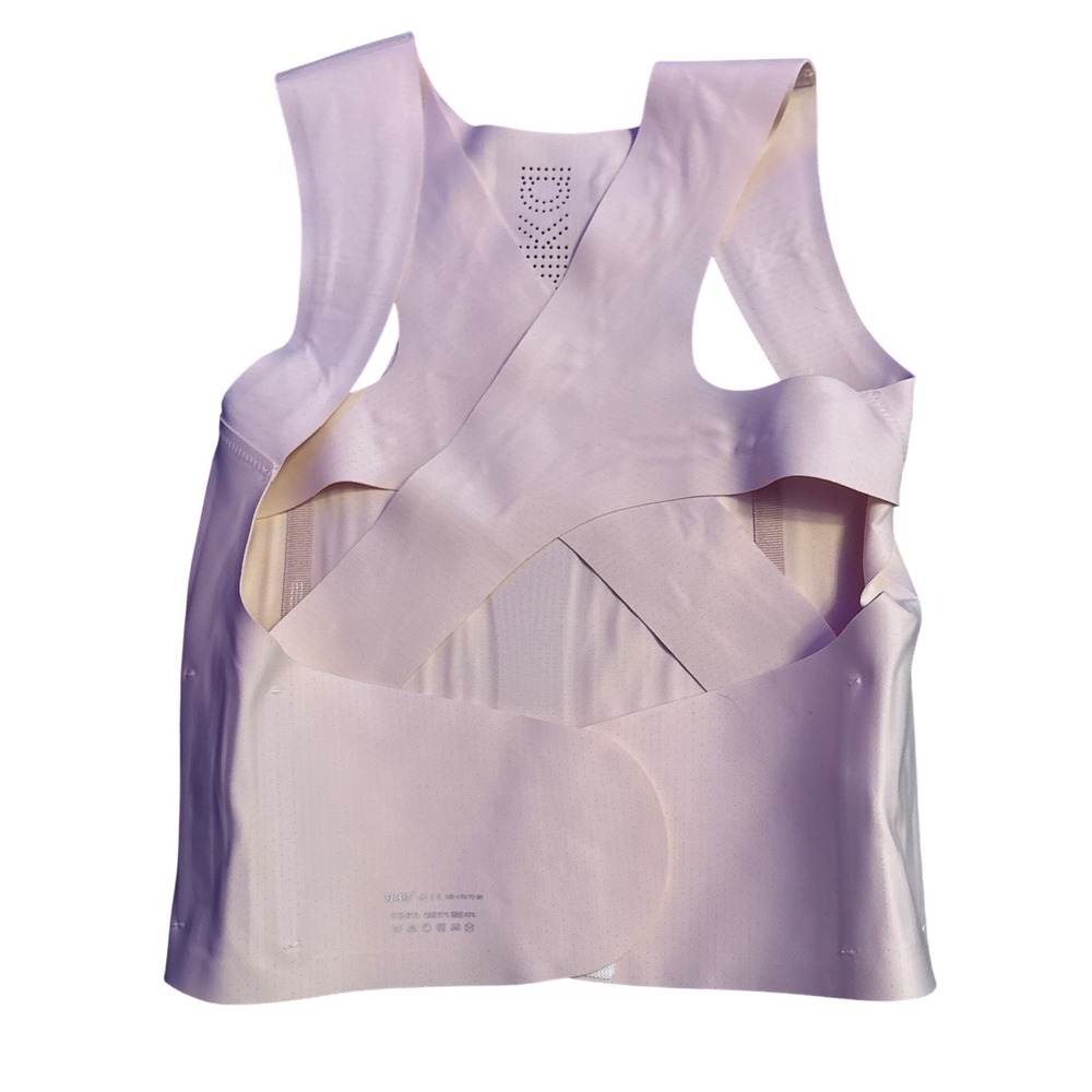 Babaka Posture Corrector Back Support Brace Pink Adjustable Shapewear Size L
